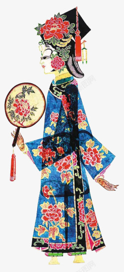 精美韩国女性传统精美女性皮影高清图片