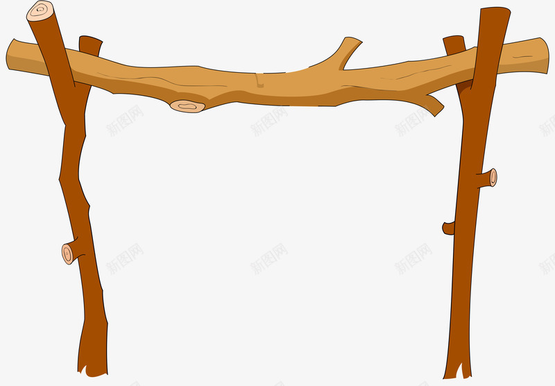 卡通晾肉架png免抠素材_88icon https://88icon.com 户外 户外运动 旅行 生存物品 野外生存 露营