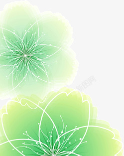 绿色缤纷花瓣晕染柔光素材