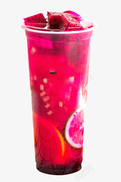 飞机杯实物素材青柠黄瓜火龙果水果茶高清图片