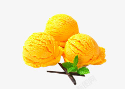 芒果味冰激凌素材