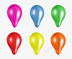 鲜明彩色气球特写素材