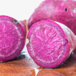 切开的紫薯素材