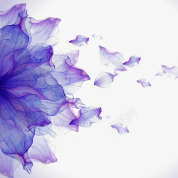 蓝紫色花纹素材