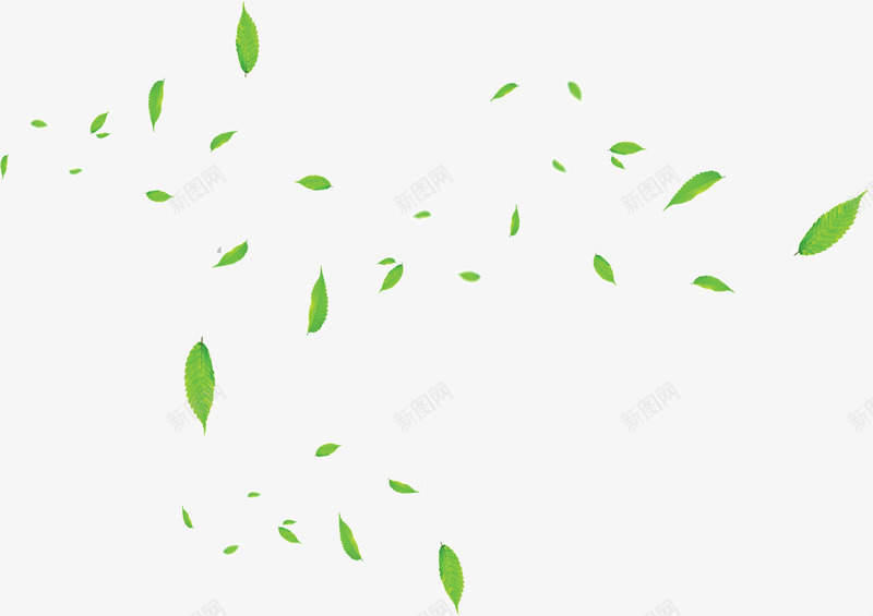 漂浮的绿叶png免抠素材_88icon https://88icon.com 叶子 树叶 漂浮的绿叶