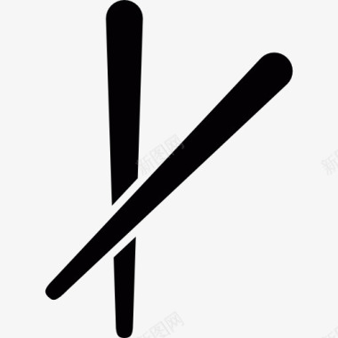 两根交叉的筷子从图标图标