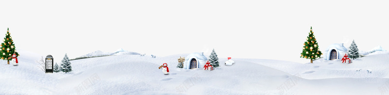 圣诞节雪地装饰png免抠素材_88icon https://88icon.com 圣诞树 圣诞节元素 圣诞节雪地装饰 房子 礼物 雪人