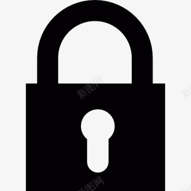 密码挂锁黑白图标图标
