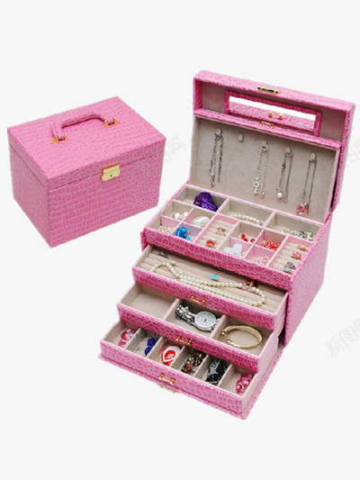 粉色首饰盒png免抠素材_88icon https://88icon.com 女人 折叠盒 珠宝项链 粉色盒子 美丽 首饰盒