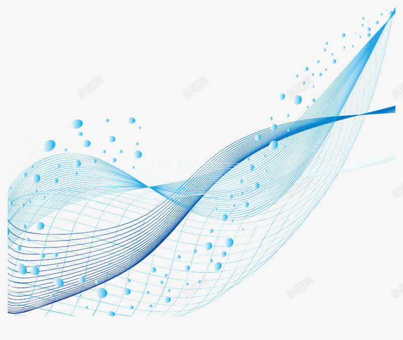 创意线条png免抠素材_88icon https://88icon.com 写意线条 创意线条 手绘线条 科技素材 线条 蓝色