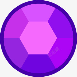 圆形紫钻石卡通素材