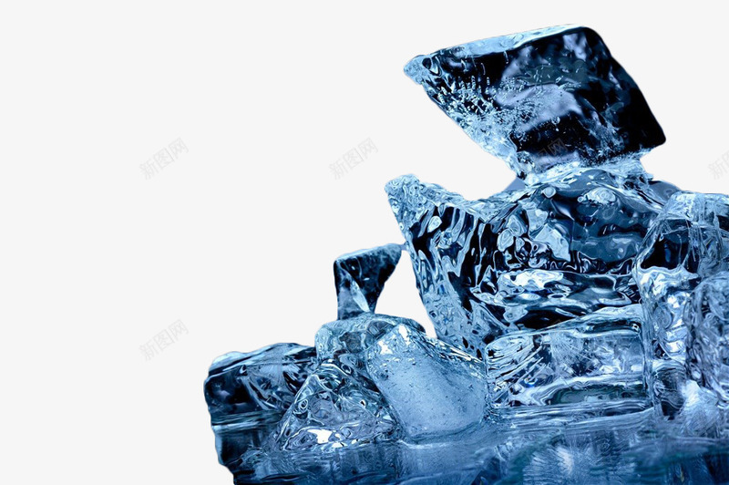 蓝色冰块png免抠素材_88icon https://88icon.com 冰 冰块 冰渣 凉爽 碎冰 蓝色 透明