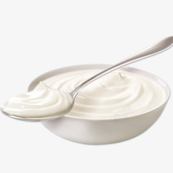 美味酸奶白色碗老酸奶高清图片