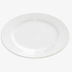 白色分支图圆形陶瓷盘子高清图片