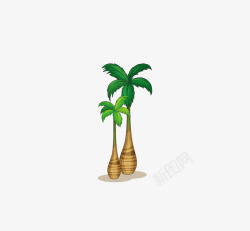 精美海滩椰子树片素材