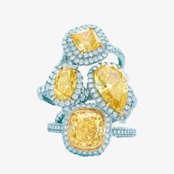 黄色钻石珠宝广告素材