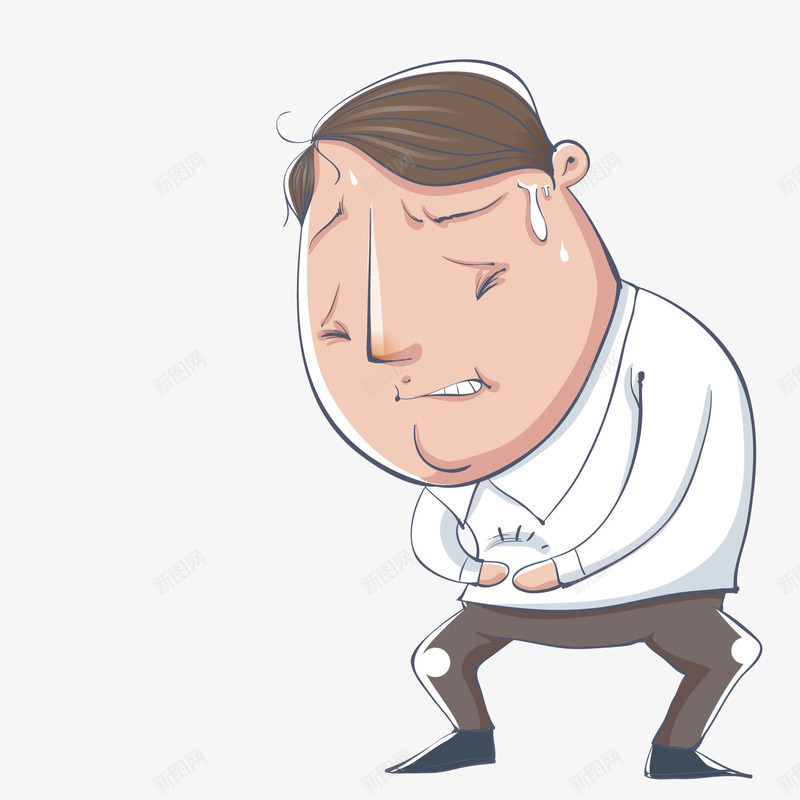 腹疼出冷汗的男子png免抠素材_88icon https://88icon.com 冷汗 男子 难受