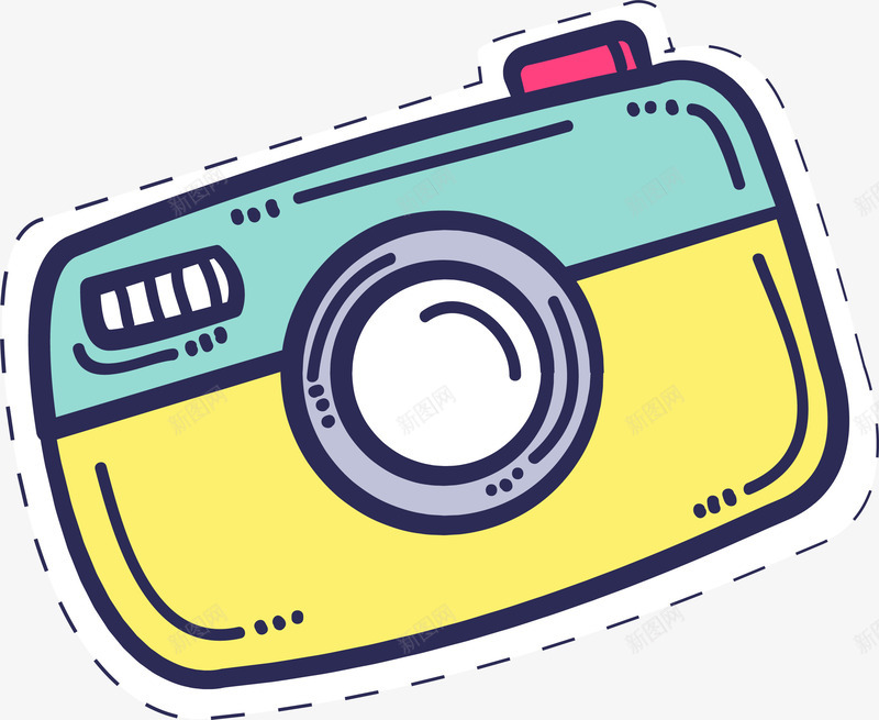 卡通照相机png免抠素材_88icon https://88icon.com 儿童 卡通贴纸 可爱 手绘拍立得 拍照 相机 矢量图案 贴纸六一