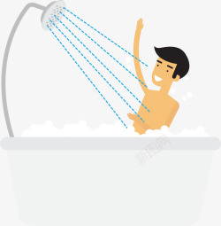 男士沐浴洗澡素材