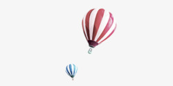 空中飘荡的热气球素材
