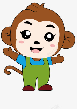 小猴卡通形象可爱小猴子高清图片
