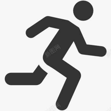 小黑人打篮球奔跑的男人图标图标