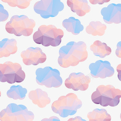 粉色低多边形低多边形云朵背景高清图片