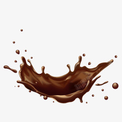 喷溅巧克力情人节巧克力广告图矢量图高清图片