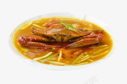 泰国风情美食咖喱汁螃蟹素材