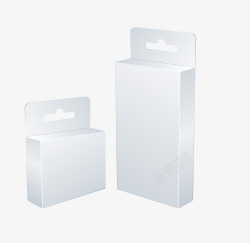 大小各种盒子白色大小两种挂式盒子矢量图高清图片