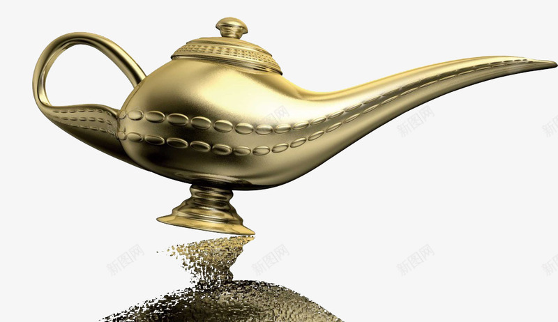 有质感的阿拉丁神灯png免抠素材_88icon https://88icon.com 元素 神灯 许愿神灯 质感 金属 金色