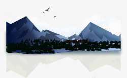 海边景色矢量图素材