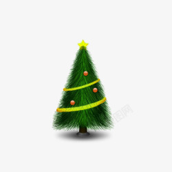 炫彩缤纷的圣诞树素材