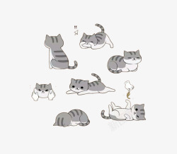 立体插画可爱卡通动态猫咪高清图片