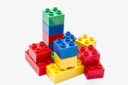 彩色积木实物一堆彩色积木玩具高清图片