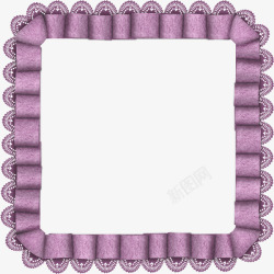 紫色丝带边框纹理相框素材
