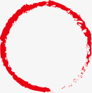 红色墨迹形状圆圈边框素材