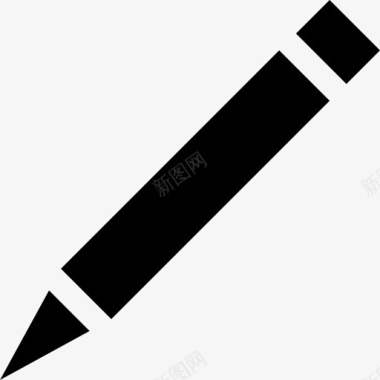 钢笔蜡笔笔变体在对角线位置图标图标