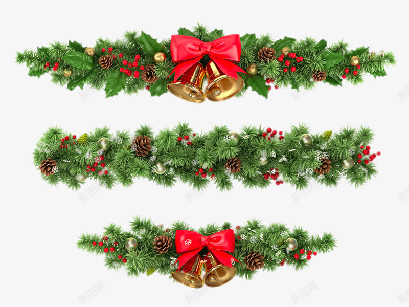三款圣诞树装饰png免抠素材_88icon https://88icon.com png图片 png图片素材 三款圣诞树装饰 免费png素材 圣诞节元素 圣诞节装饰 铃铛