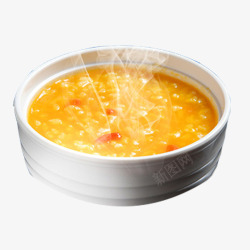 稀饭勺粥产品实物热气腾腾小米南瓜粥高清图片