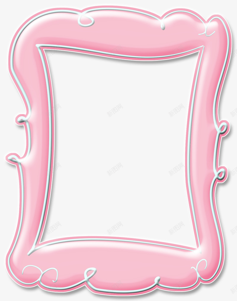粉色花边相框png免抠素材_88icon https://88icon.com 粉色 花边