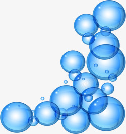 泡泡清洁蓝色清洁泡泡矢量图高清图片