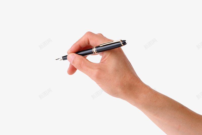 手拿钢笔png免抠素材_88icon https://88icon.com 书写 写字 文具 钢笔 钢笔图案 黑色钢笔