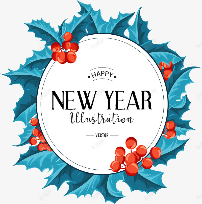 新年快乐绿色树叶矢量图ai免抠素材_88icon https://88icon.com happyNewYear 新年 新年快乐 树叶边框 矢量png 绿色树叶 矢量图