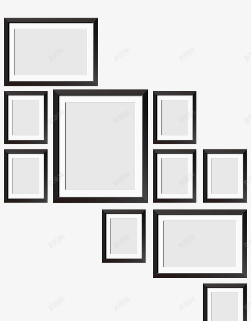 照片墙png免抠素材_88icon https://88icon.com 不规则相片排列 室内设计 照片墙 照片墙排版 照片展示 照片排列 照片框 照片背景墙 相框 相片框 边框 镜框 黑色相框