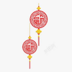 中国风福字中国结传统装饰纹样素材