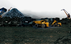 挖土机煤矿矿山高清图片