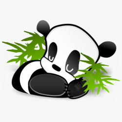 中国的熊猫竹子素材
