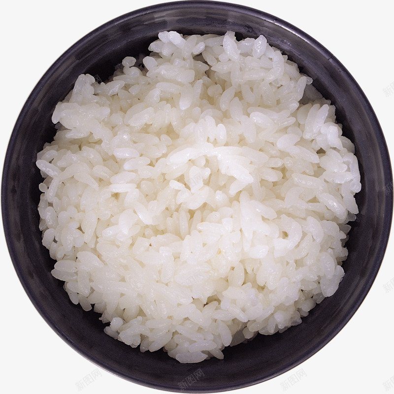 白色米饭png免抠素材_88icon https://88icon.com 实物 实用 食物 黑碗