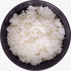 黑碗白色米饭高清图片